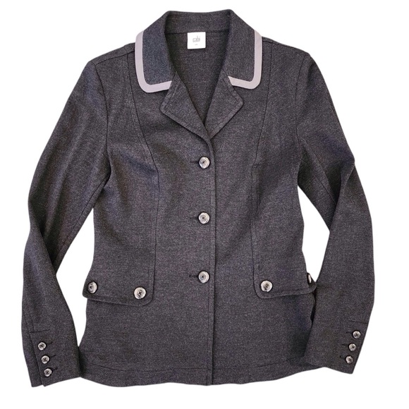 CABI Grey Blazer Suit Coat - Stylish Ladies Small Jacket two-tone trendy modern - Picture 3 of 15